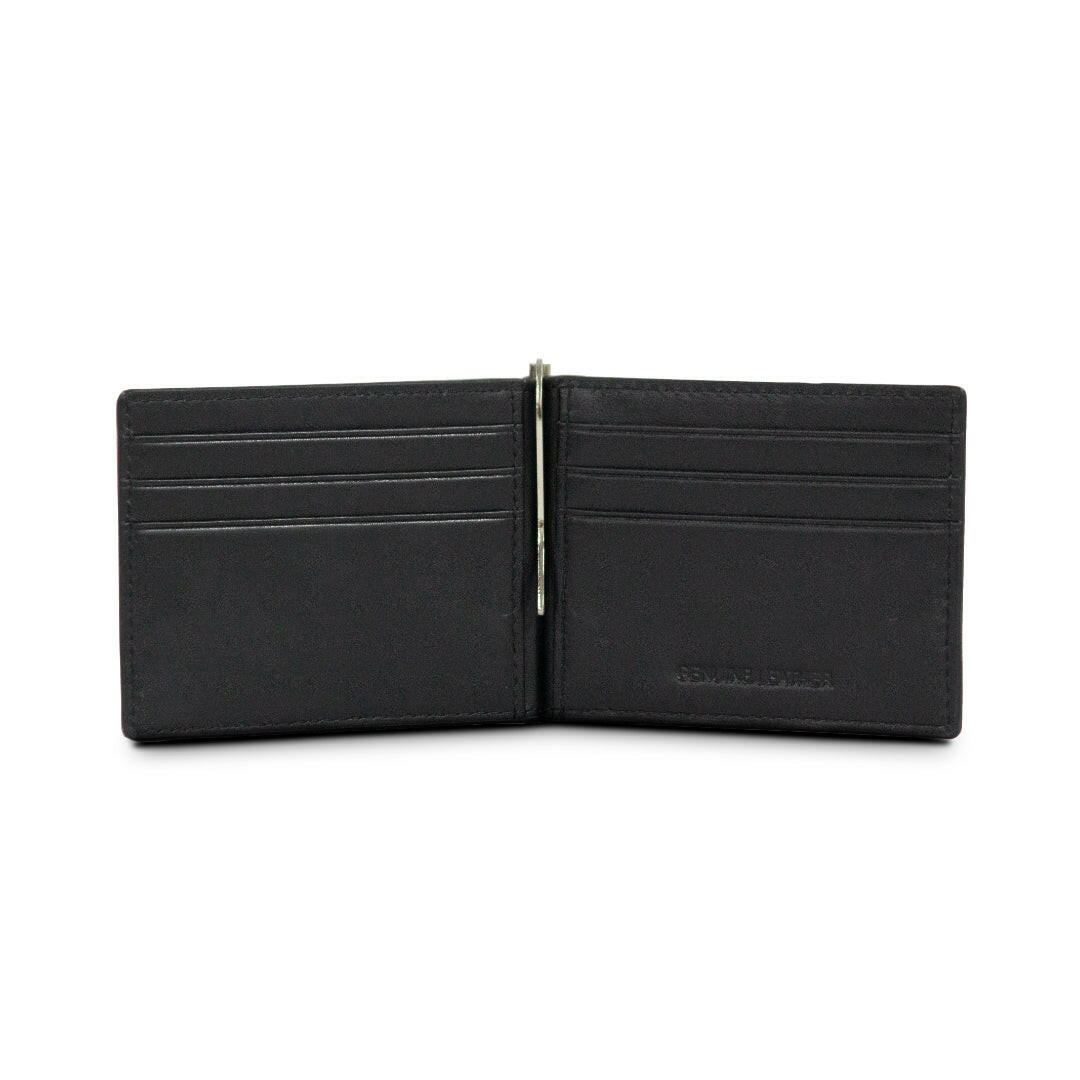 Genuine Leather Money Clip Wallet Black – Three Sixty Leather