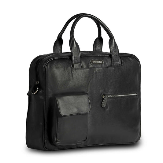 Laptop Bag Monogram Collection Black – Three Sixty Leather