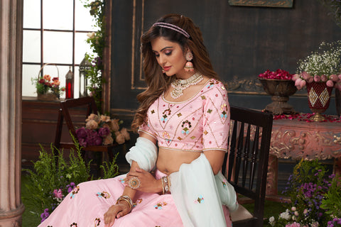 Pastel Pink Lehenga Set