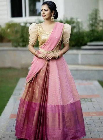 Lehenga Style Saree Draping