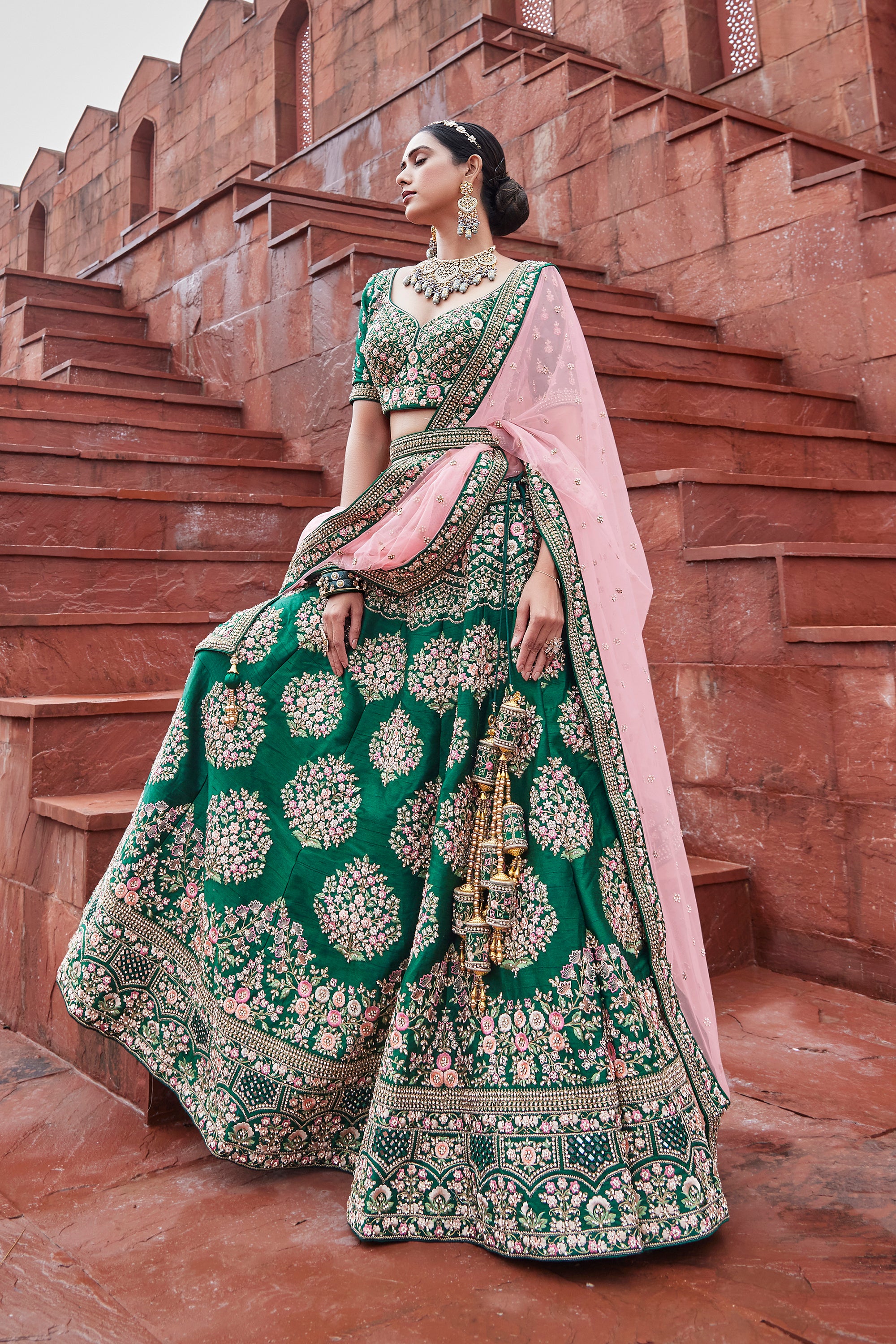 Morpich Net Lehenga Choli buy from India -