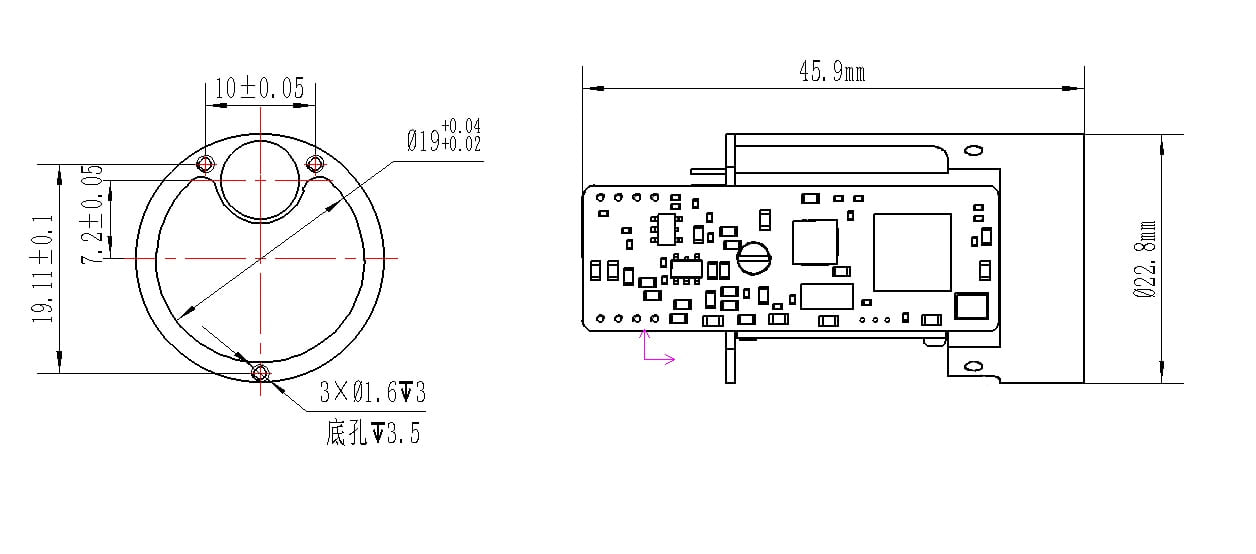 pulse laser rangefinder module