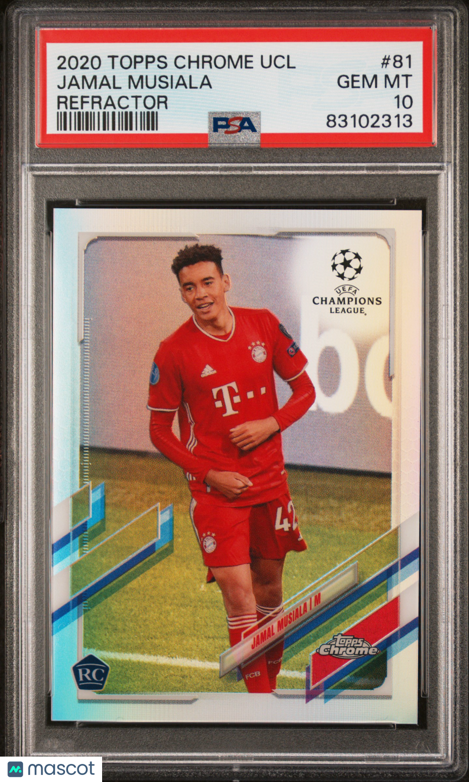 2020 Topps Chrome UEFA Champions League Jamal Musiala #81 PSA 10