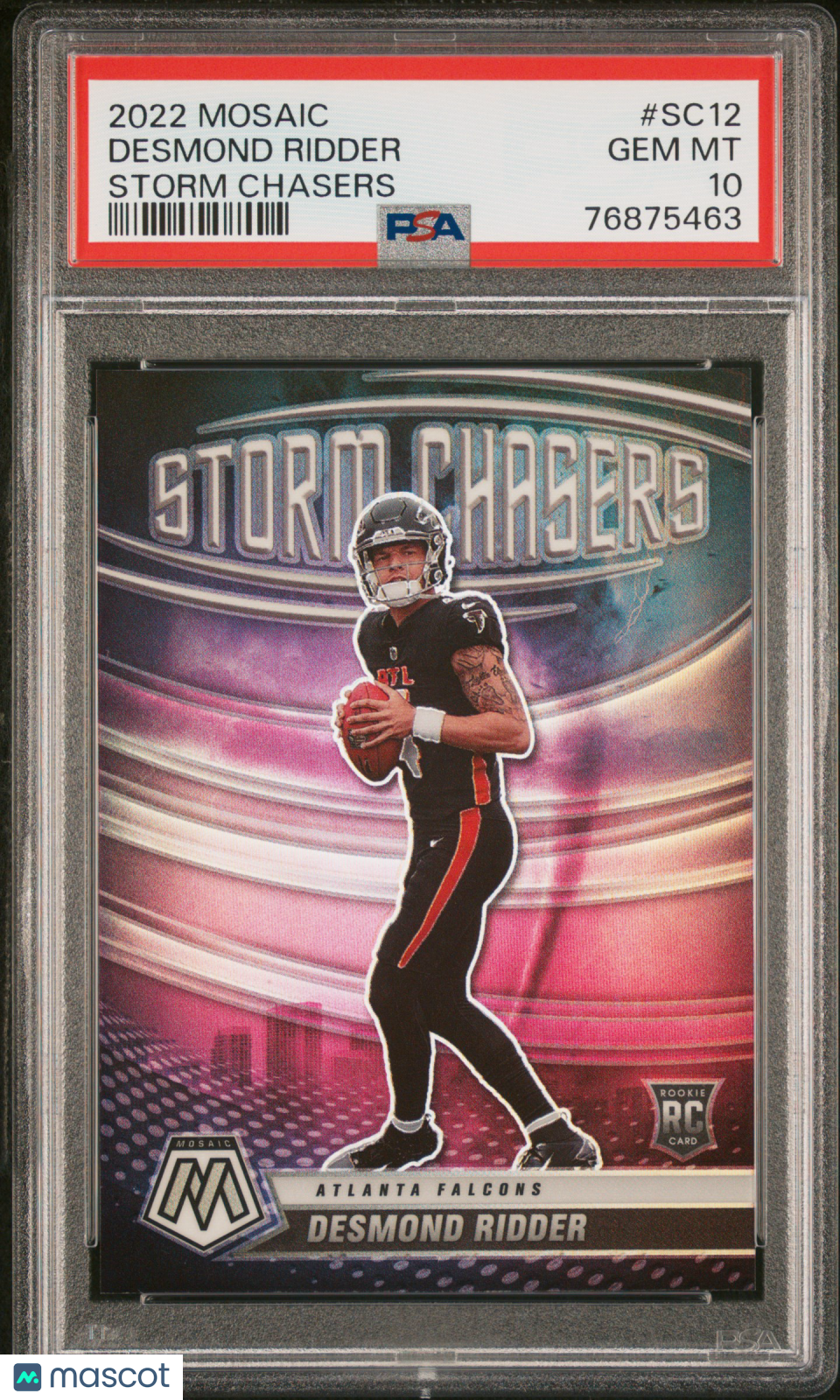 2022 Panini Mosaic Storm Chasers Desmond Ridder #SC12 PSA 10