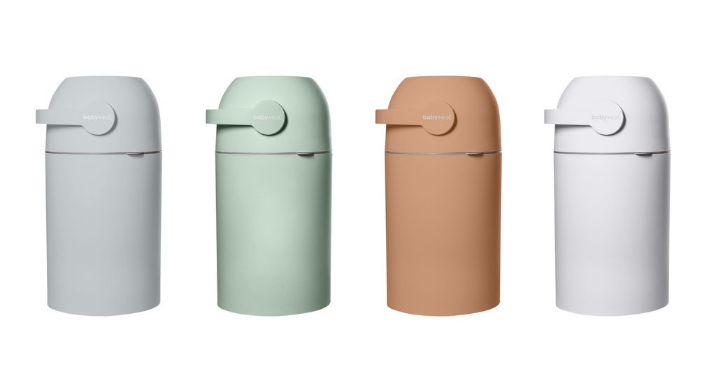 BabyRest nappy bin is available in Grey, Sage, Terracotta and White