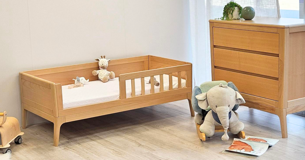 The BabyRest Amara offers 4-in-1 cot to junior bed potential