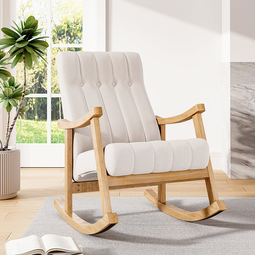 Tufted Velvet Upholstered Rocking Chair from HAO Direct