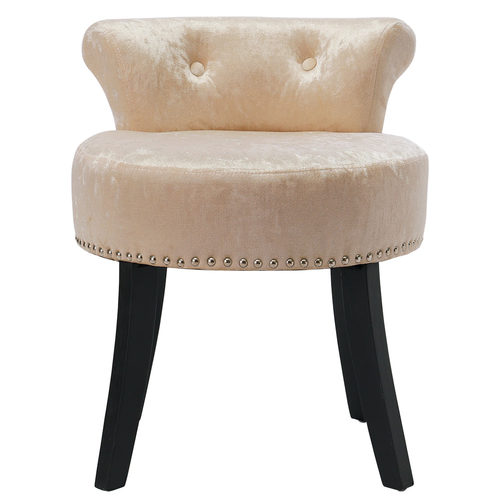 Ice Velvet Upholstered Accent Chair Dressing Table Stool