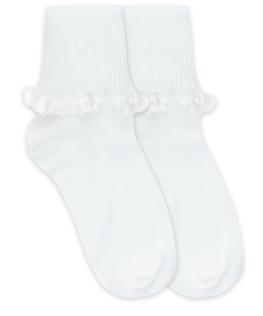 Jefferies Socks Cluny & Satin Lace Turn Cuff Socks 1 Pair White with P –  Fun & Fancy Children's Boutique