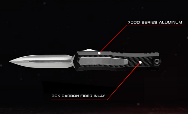 The New Microtech Atreus OTf Knife with 7000 Series Aluminum and 30k Carbon Fiber Inlay