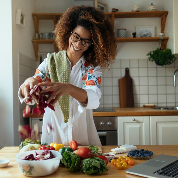 Person cooking at home