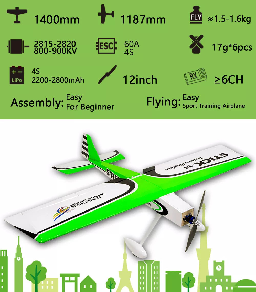 DWHobby Stick-14 3D 1400mm ARF