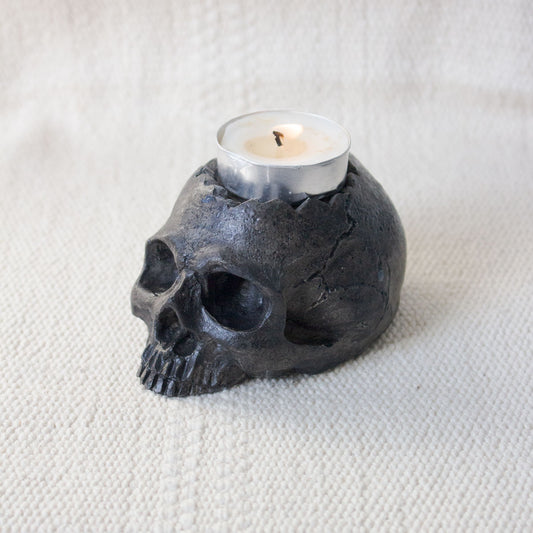 Gothic Skull Rose Tealight Candle Holder – The Crow Shoppe