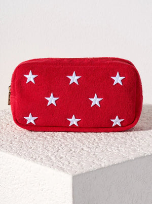 In The Stars Red Zip Pouch - The Tailored Goose