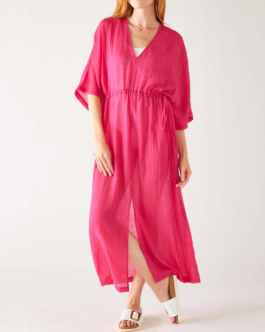 Breezy Kaftan Magenta Dress