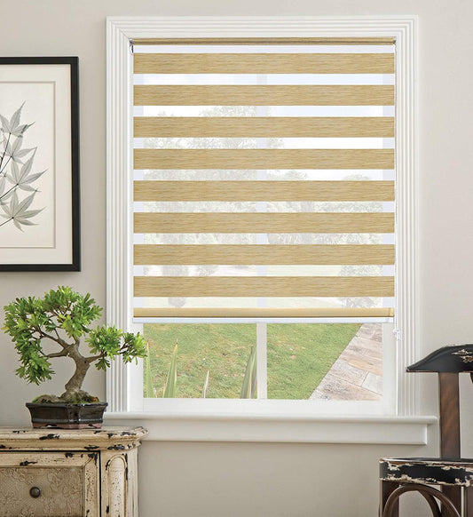 Quilted Roman Blinds for Windows or Outdoor Decor (60 Wide X 84 Long, Lt.  Beige)