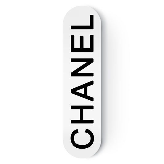 chanel canvas wall art black and silver