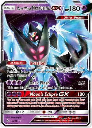 Pokemon Trading Card Game Sun Moon Ultra Prism Card: Lunala GX - 172/156 -  Gold Secret Ultra Rare - Trading Card Games from Hills Cards UK