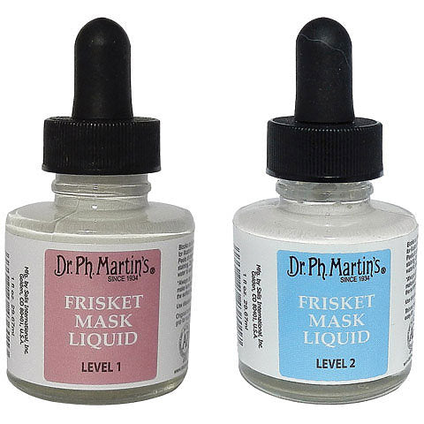  Dr. Ph. Martin's FRSK10OZLVL1 Martin's Frisket Mask Liquid  (Level 1) Masking Fluid, 1.0 oz, Clear, 1 Bottle