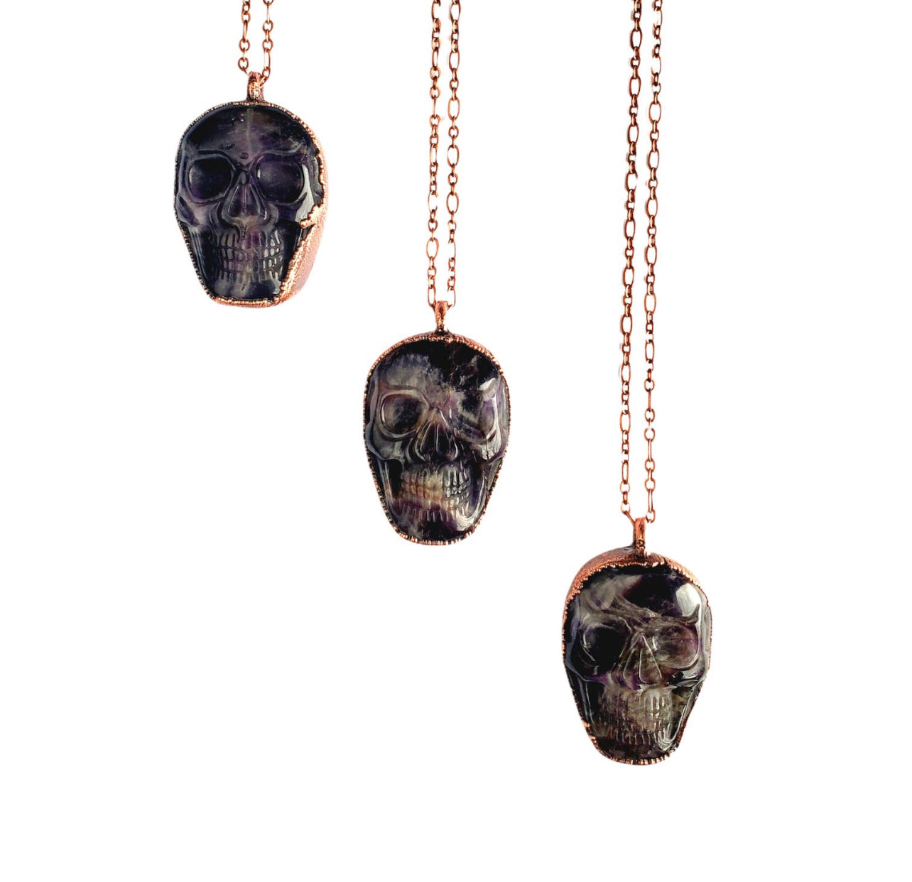 dead mayhem skull necklace