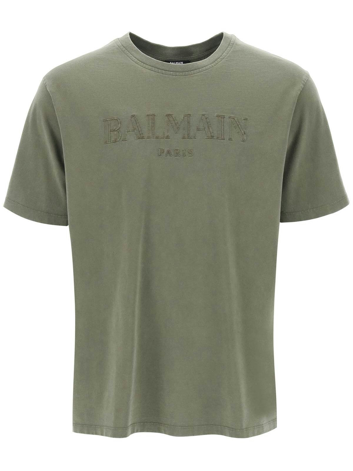 Shop Balmain Men's Vintage T-shirt In Green