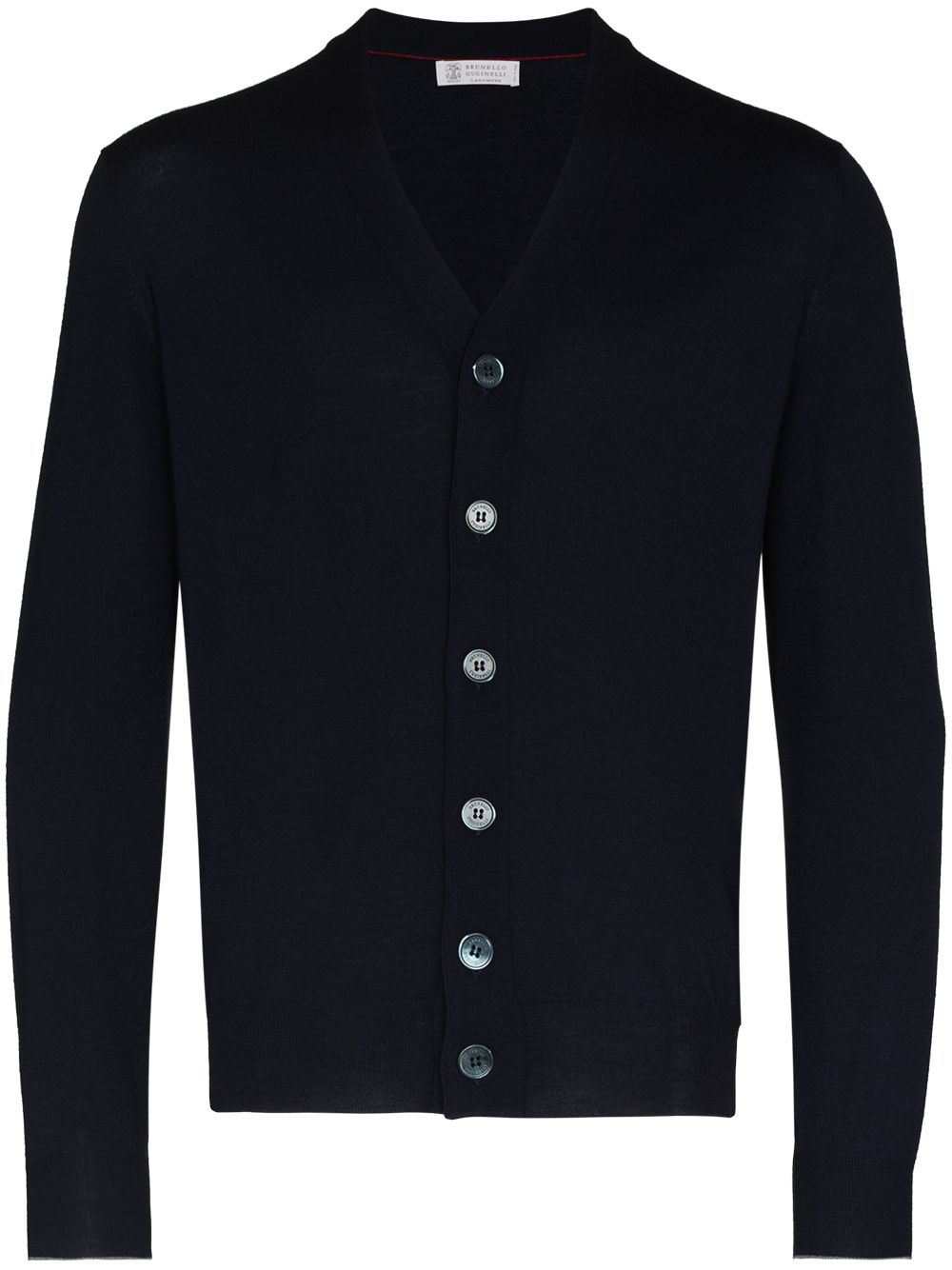 Brunello Cucinelli Men's Light Wool Cardigan In Blue