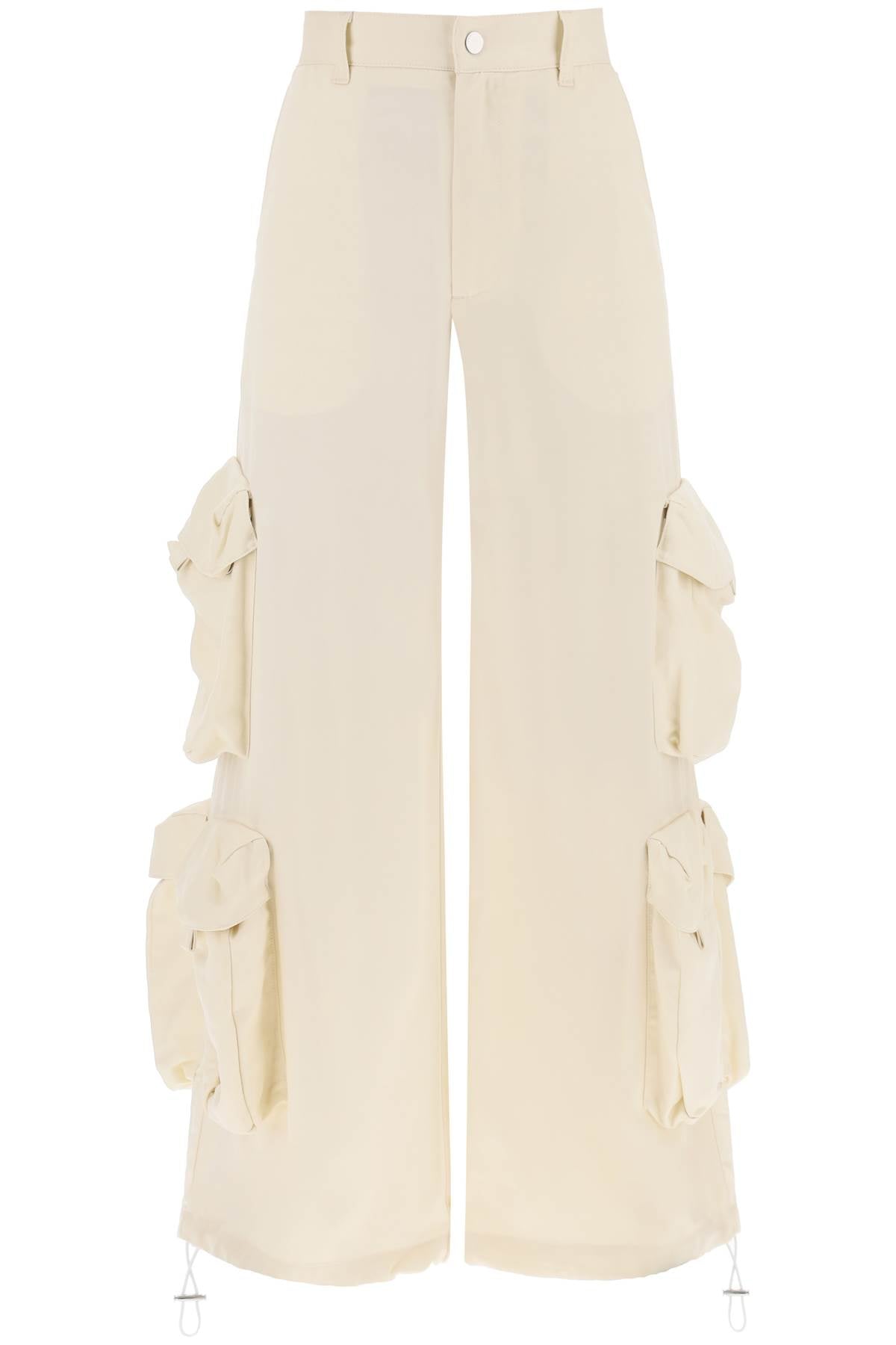 Amiri Women's Wide Leg Cargo Pants In White