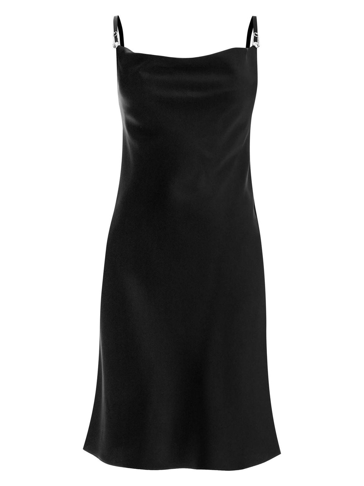 image of SATIN MINI DRESS WITH SAFETY PIN DETAIL