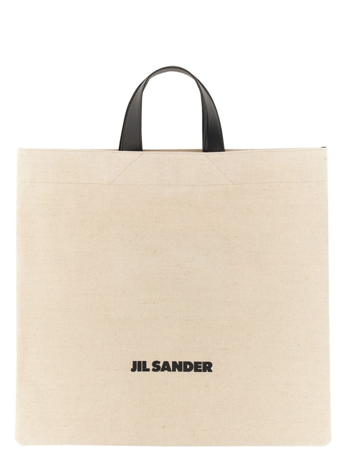 Jil Sander Man Handbag Ivory Size - Textile Fibers, Soft Leather In Beige