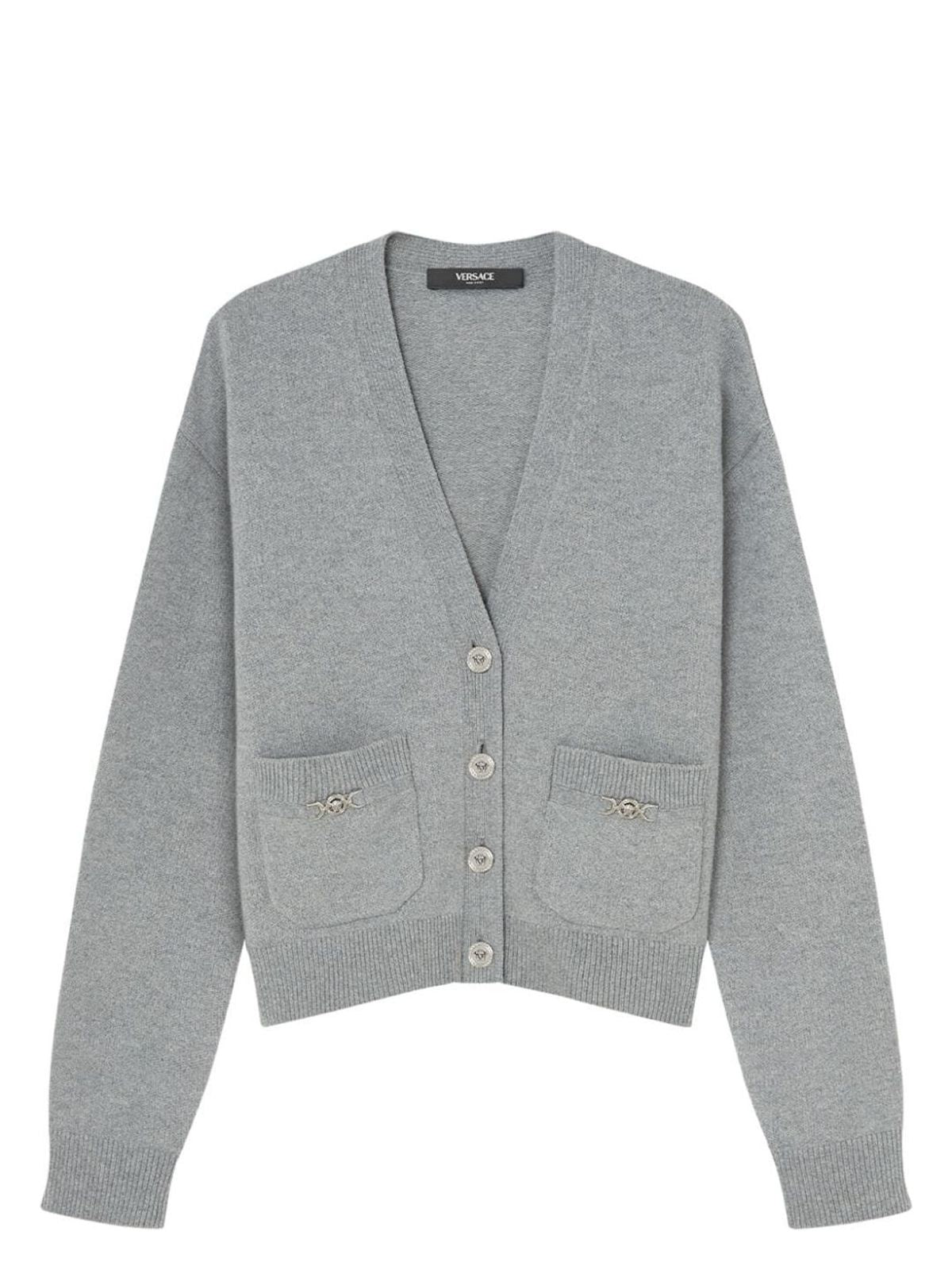 image of KNIT CARDIGAN MEDUSA DETAIL