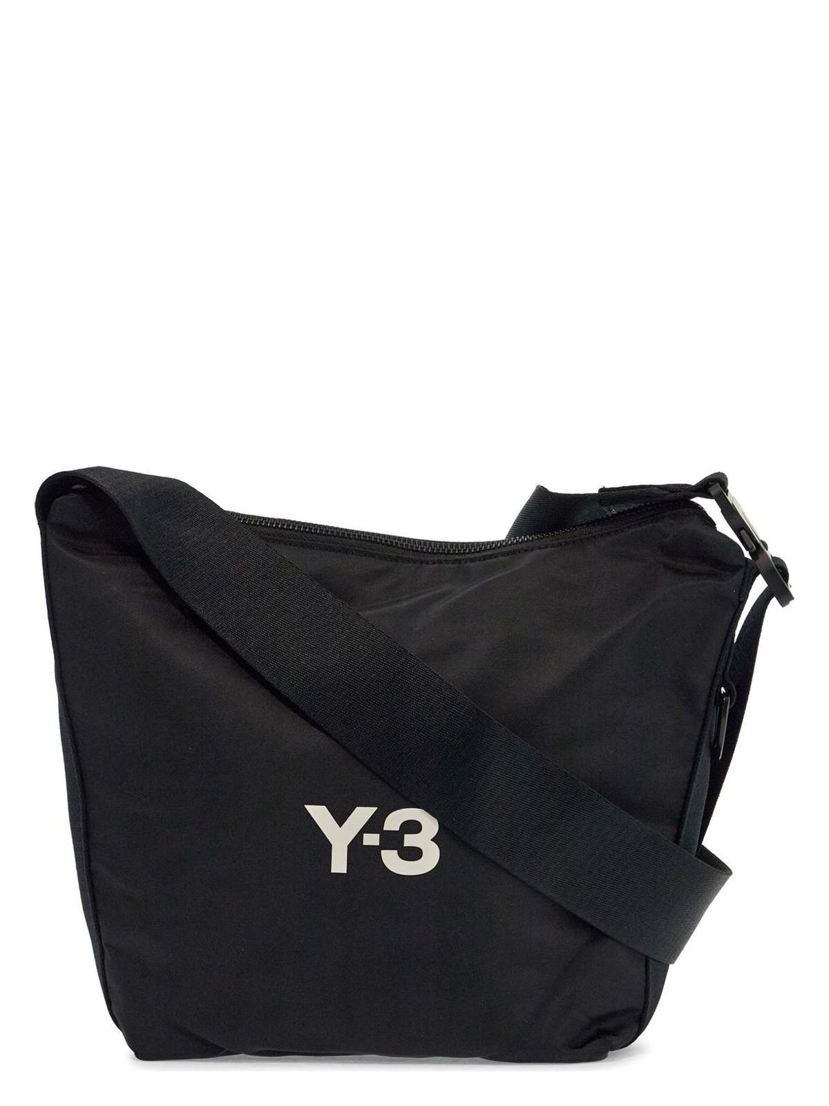 image of BLACK RECYCLED POLYESTER SACOCHE WITH ADJUSTABLE STRAP