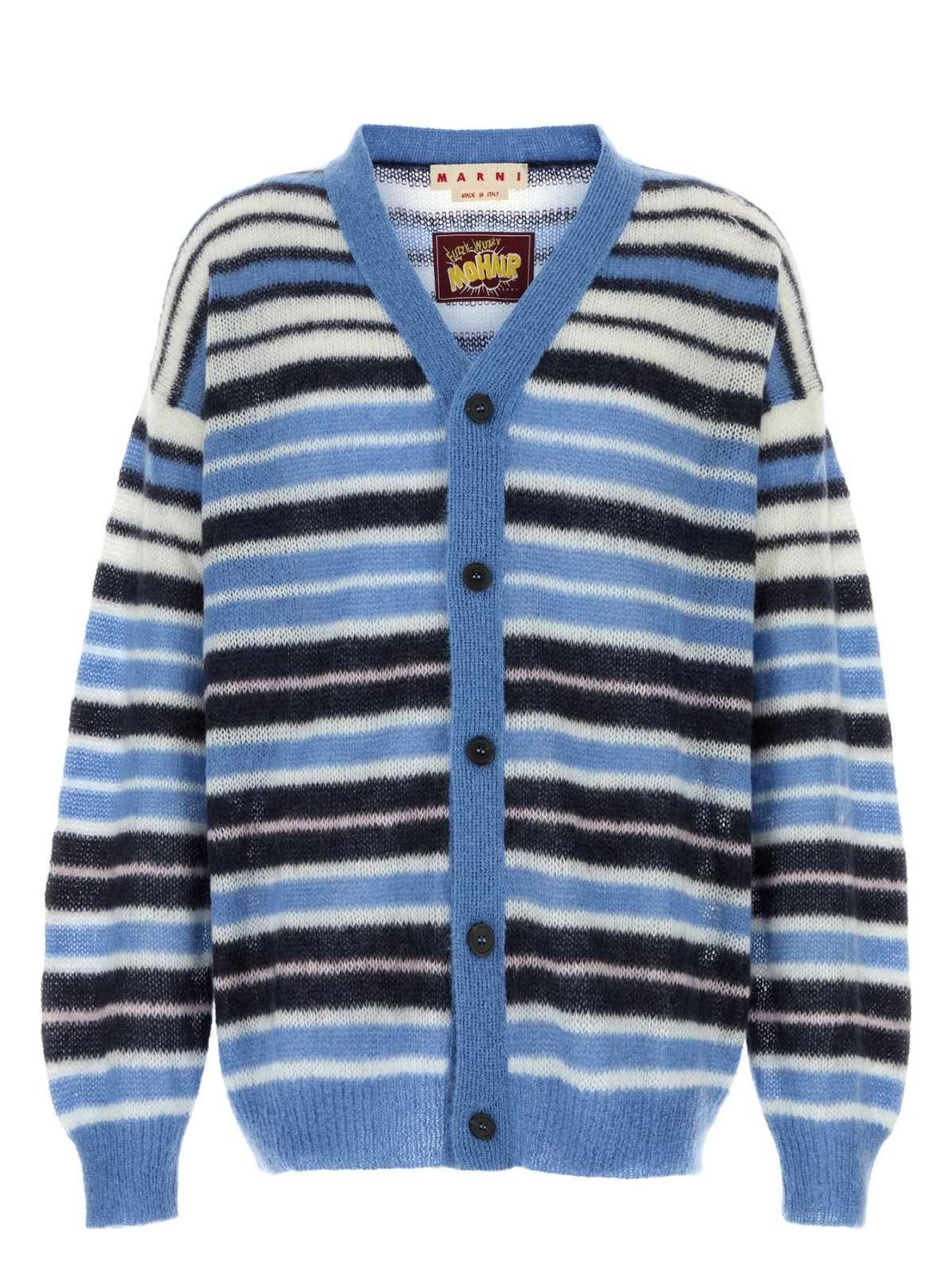 Marni Embroidered Mohair Blend Cardigan
