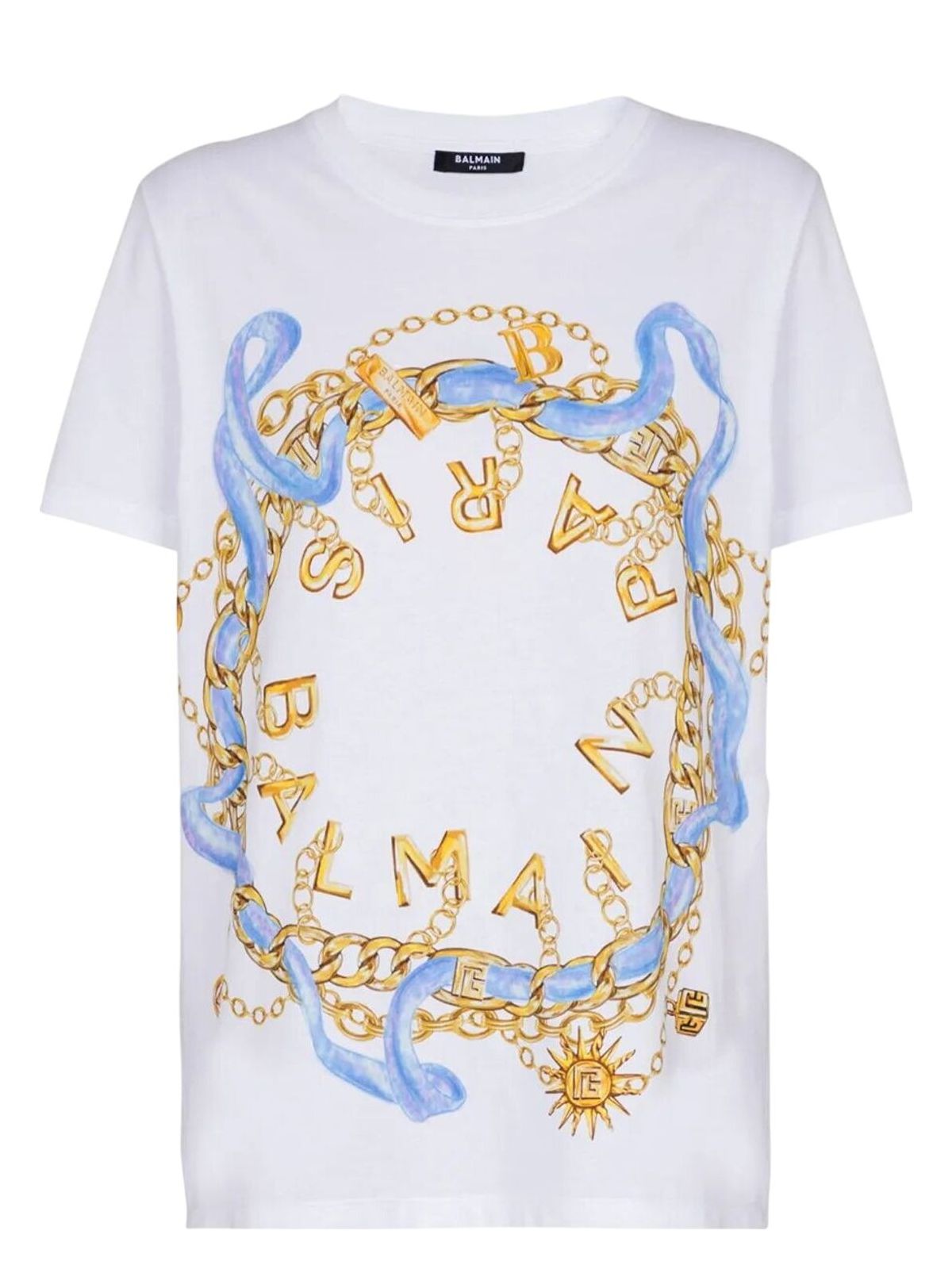Balmain Paris Chain Print T-shirt
