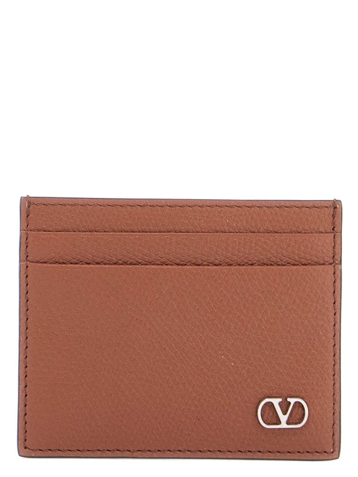 image of PORTA CARTE DI CREDITO COMPATTO IN PELLE MARRONE