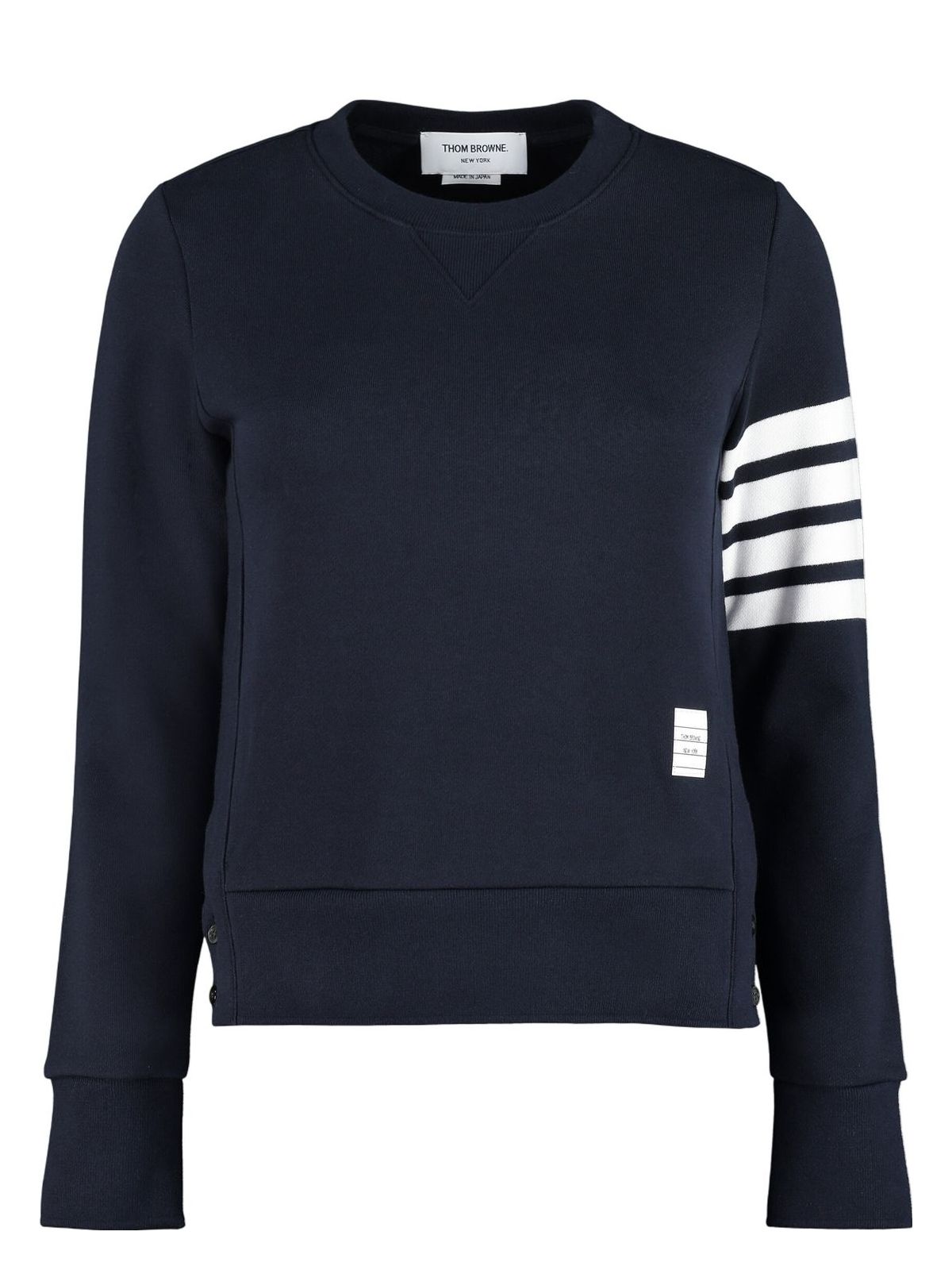 Thom Browne Cotton Crew-neck Sweatshirt In Blue
