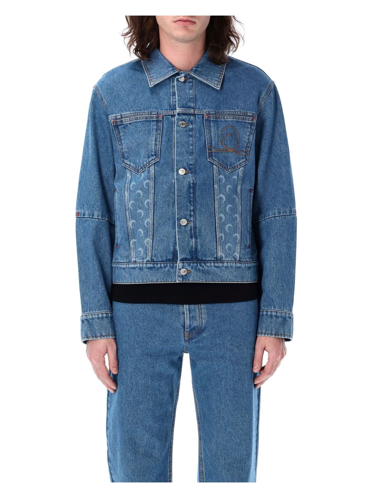 image of MOON LASER DENIM TRUCKER JACKET