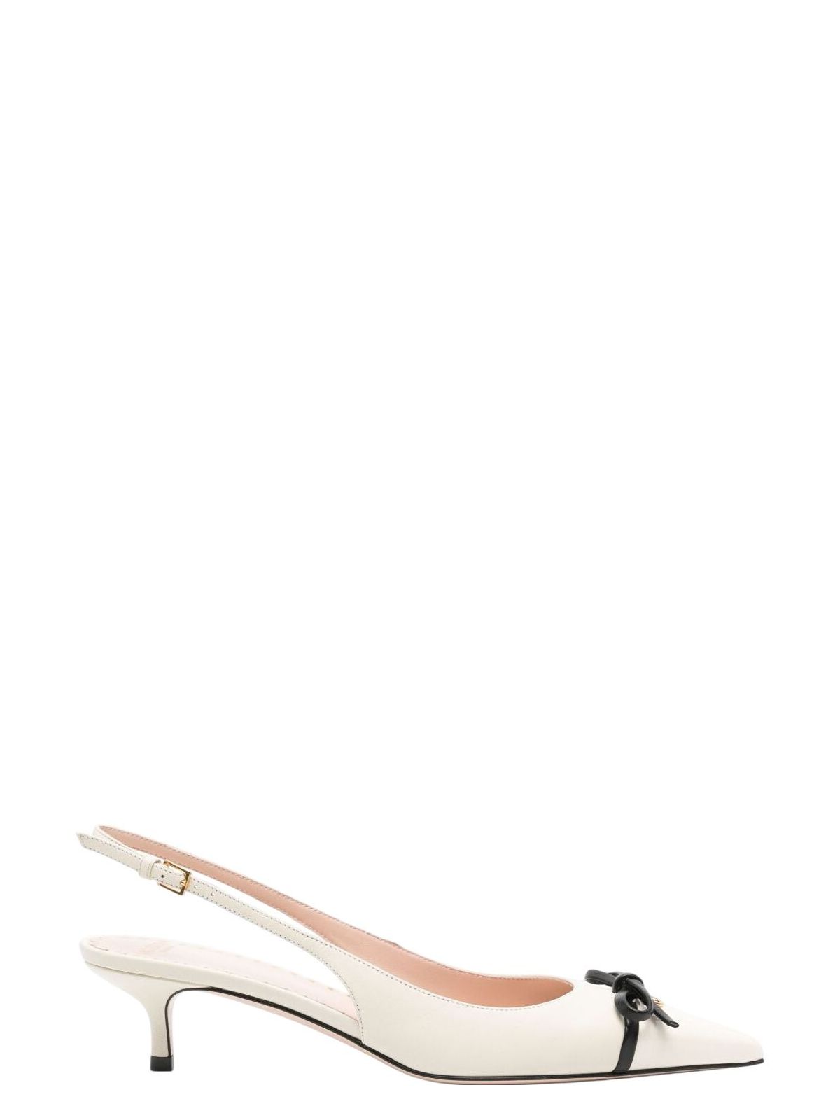 Valentino Bow Detail 45 Leather Slingback Pump