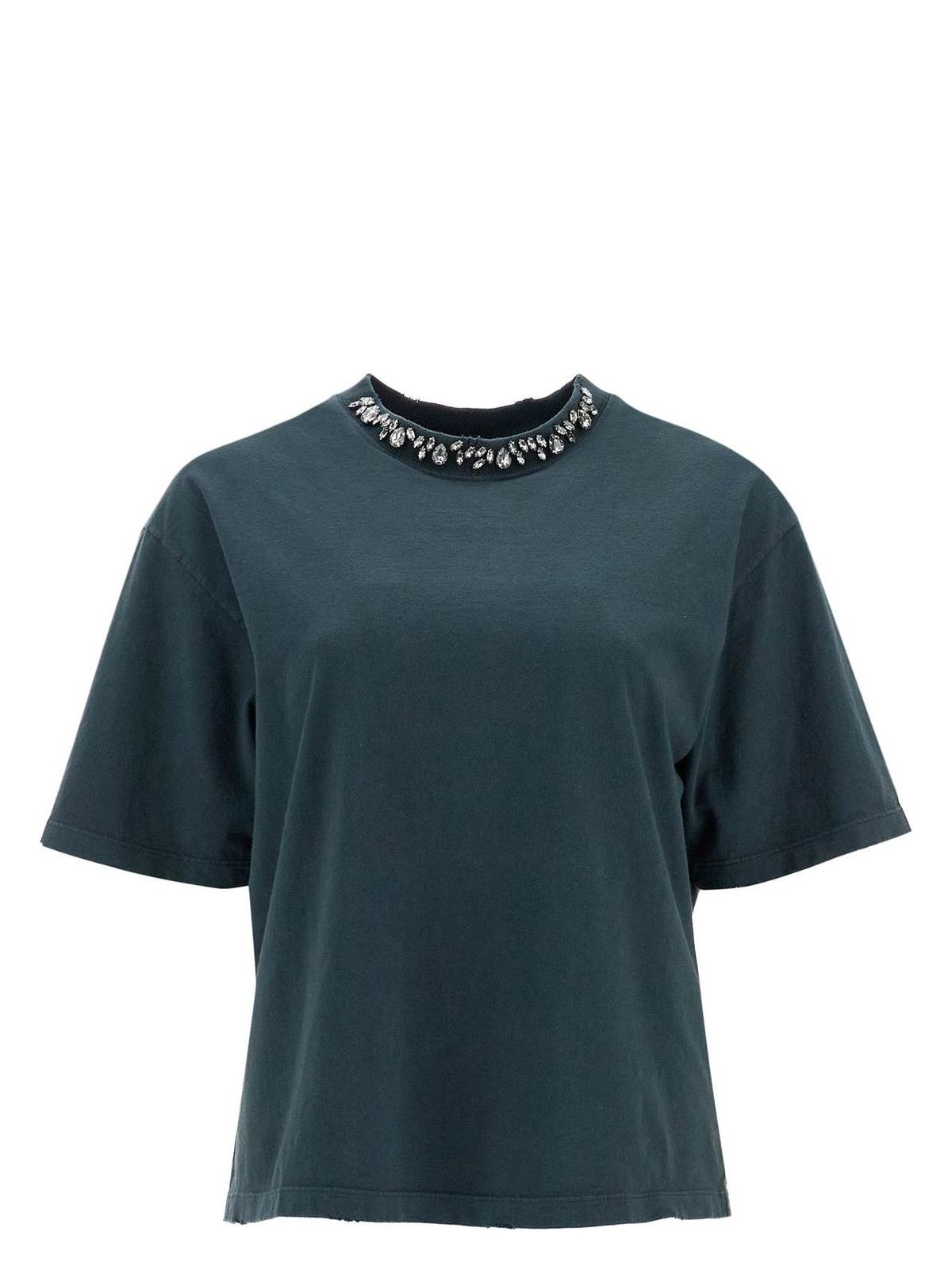 Golden Goose Boxy T-shirt With In Black