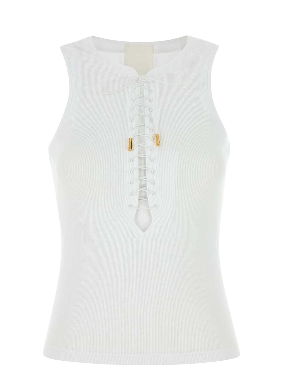 Givenchy Women White Stretch Cotton Tank Top