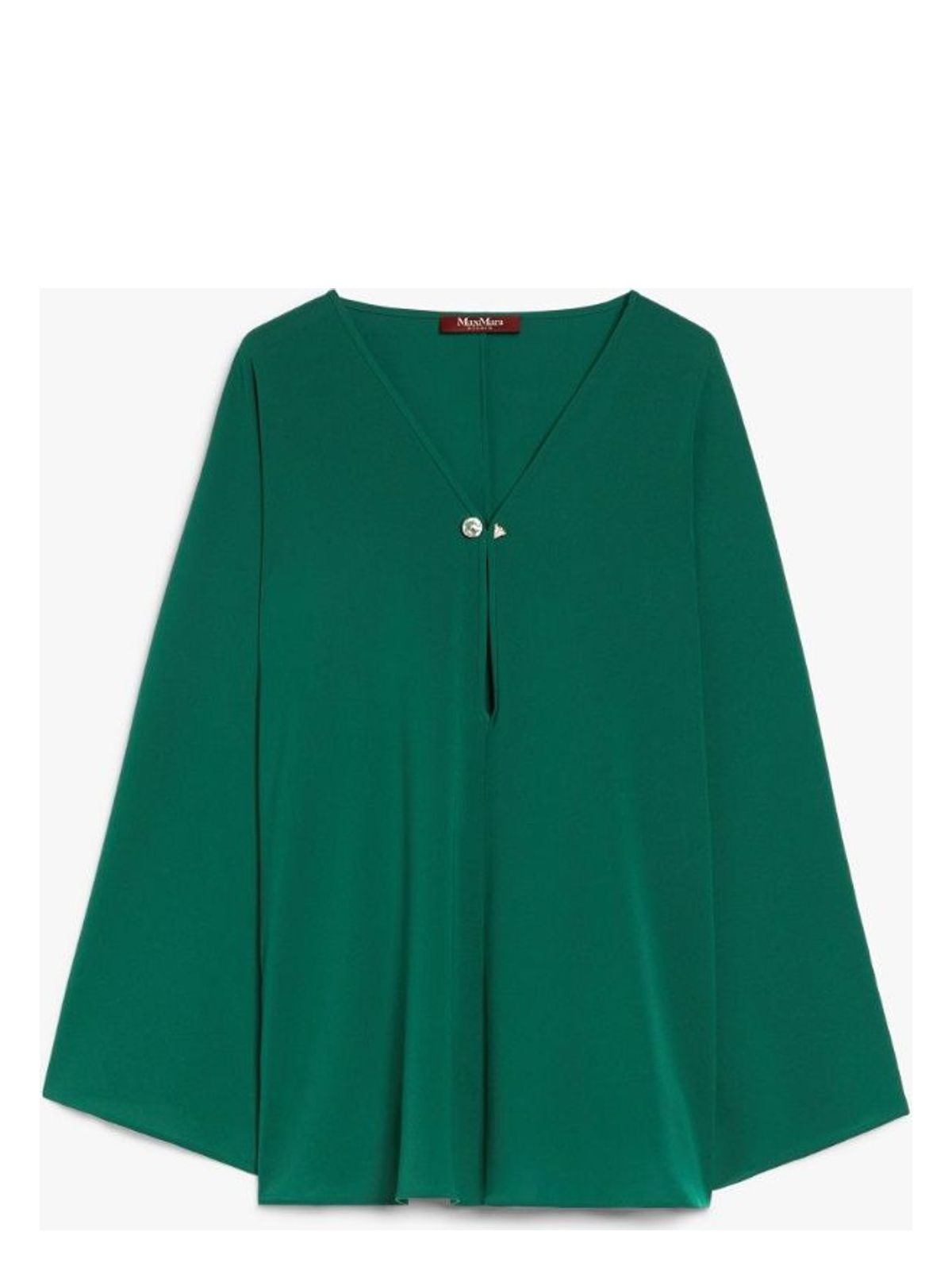 Max Mara Long Sleeve Shirt In Dark Green