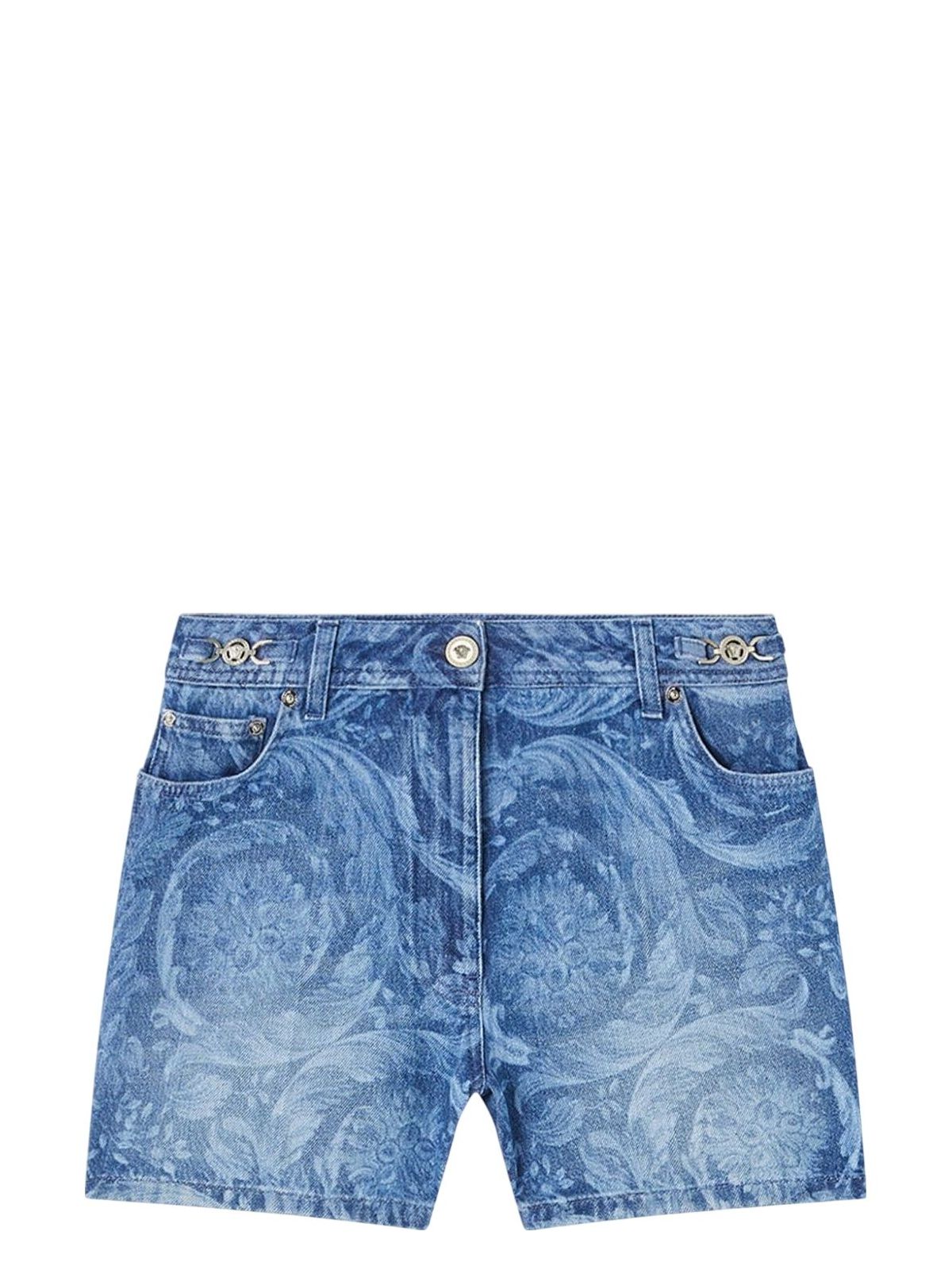 Versace Printed Denim Shorts
