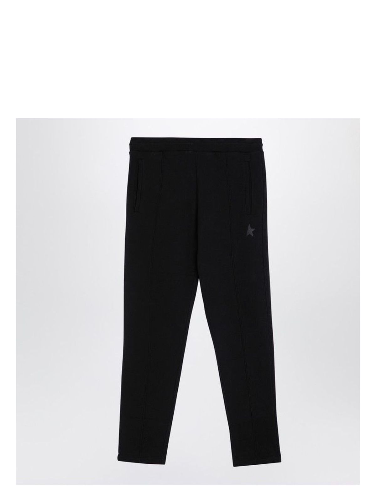 image of HIGH-WAISTED BLACK COTTON JOGGER PANTS