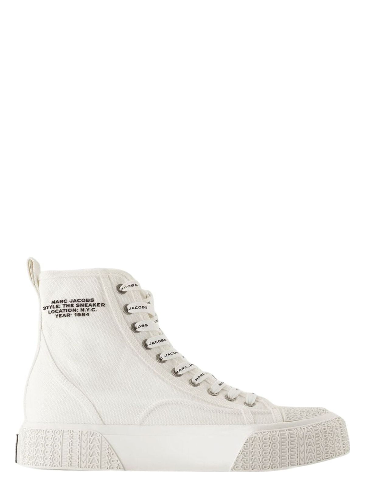 Marc Jacobs White Canvas The High Top Sneaker Sneakers
