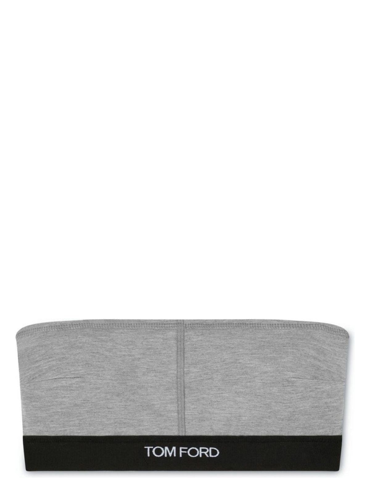 Tom Ford Signature Jersey-modal Bandeau Top In Grey