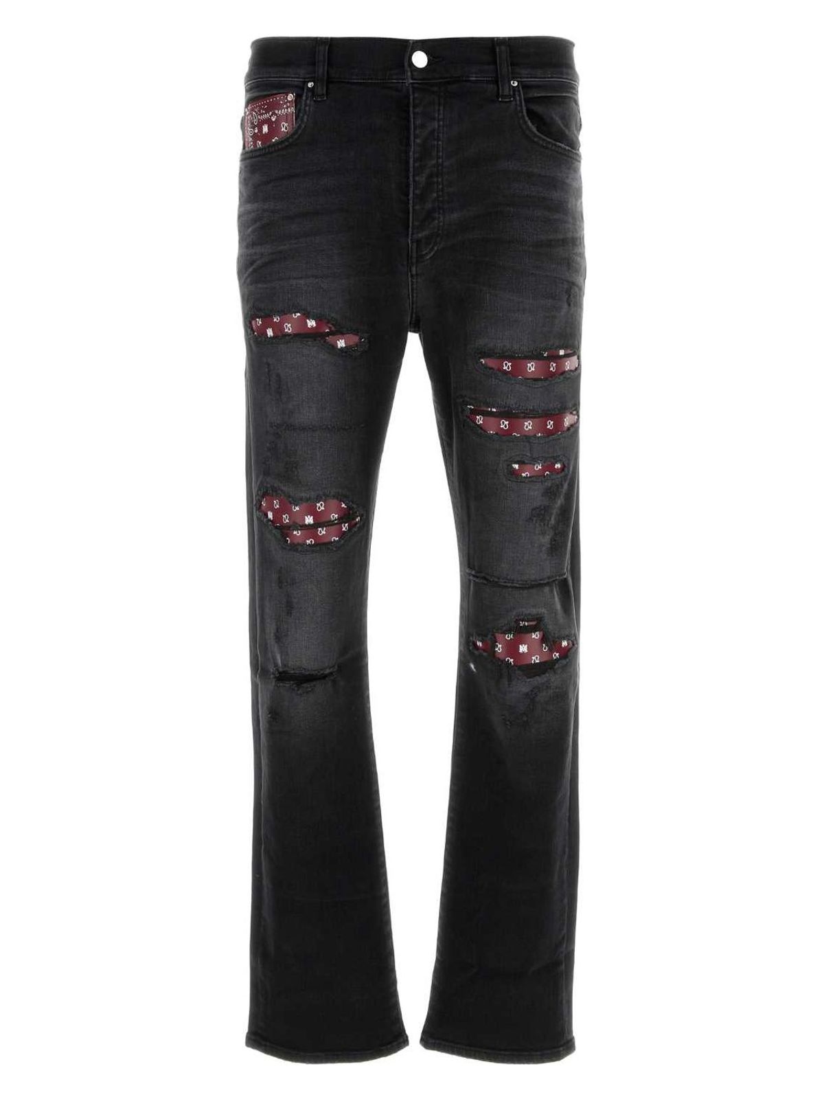 Amiri Black Stretch Denim Jeansâ In Black