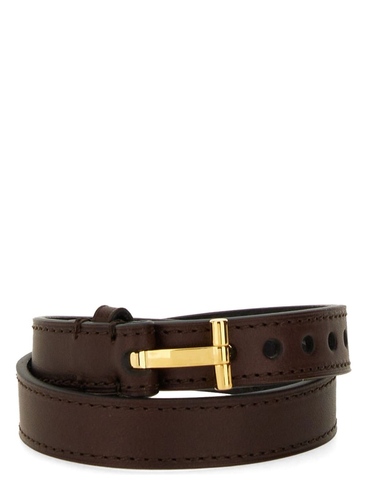 Tom Ford Classic Logo Bracelet For Men In Brown