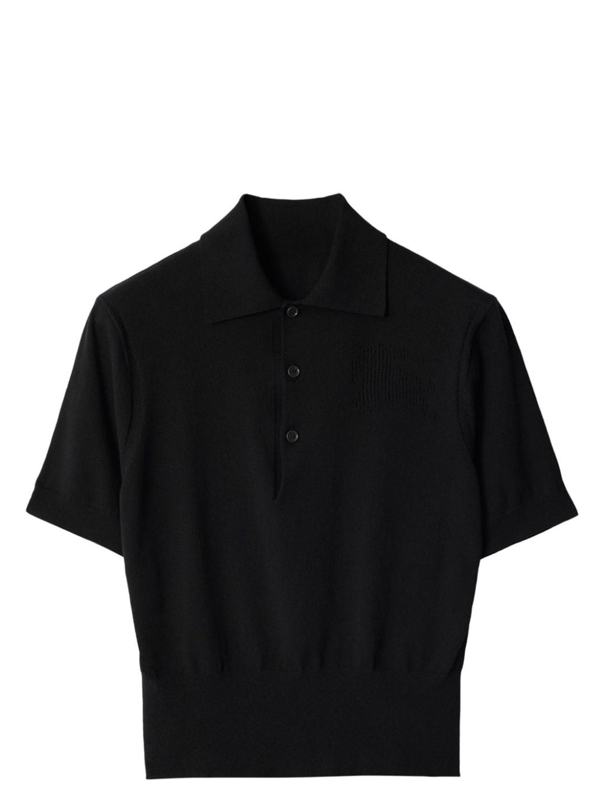 Burberry Cotton Blend Polo Shirt In Black