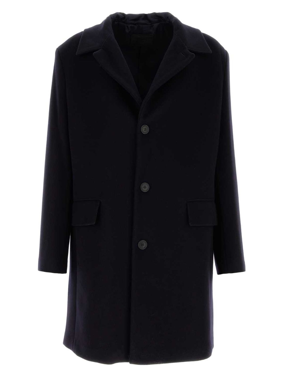 Prada Midnight Blue Wool Blend Coat