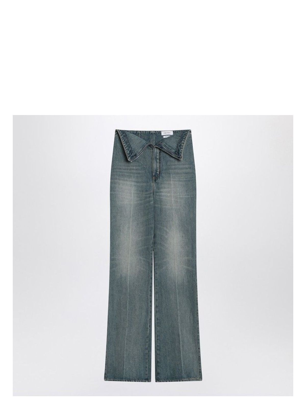 Alexander Mcqueen Women's Flared Jeans With Turn-ups At The Waist