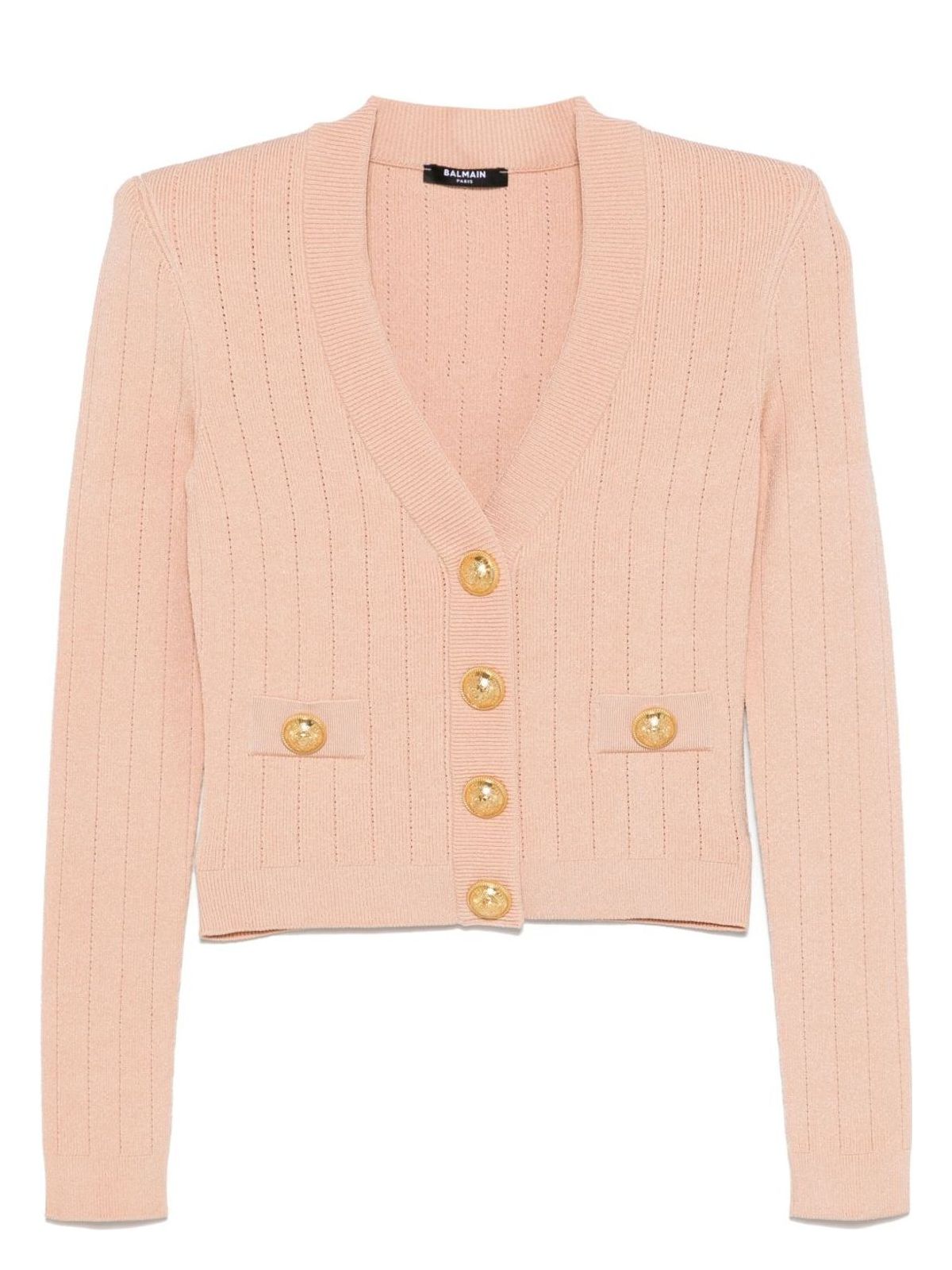 image of BUTTONED V-NECKED CARDIGAN